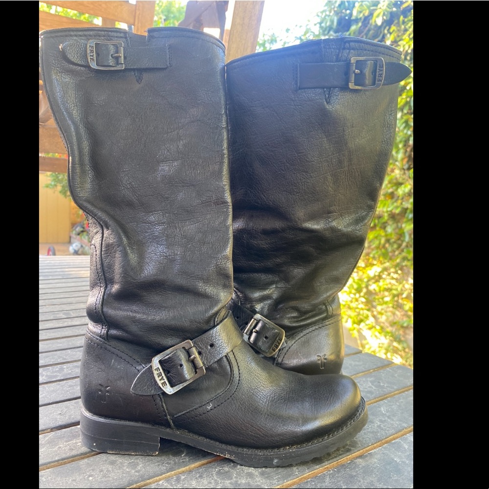 Frye Leather black boots size 7.5
